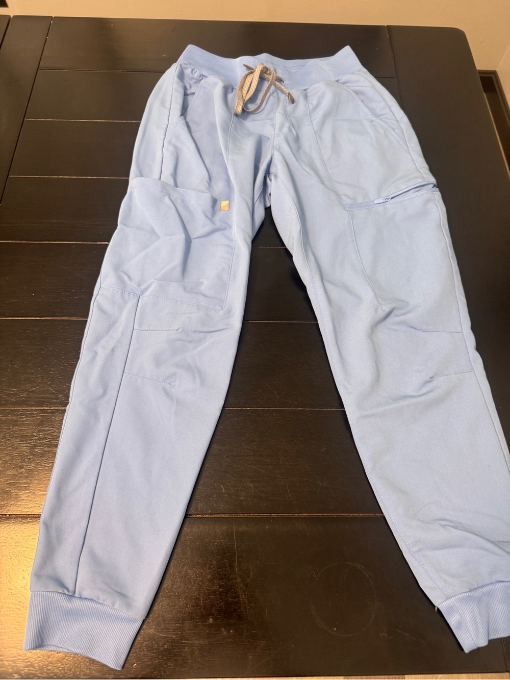 Fabletics High Rise On-Call Scrub Jogger ceil blue XS short